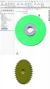Solidwork in Chain Sprocket Design #chainsprocket #solidworks #cad #ytshorts