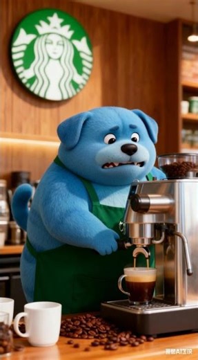 🐶 Dog Barista Makes Your Morning Better at Starbucks! ☕❤️