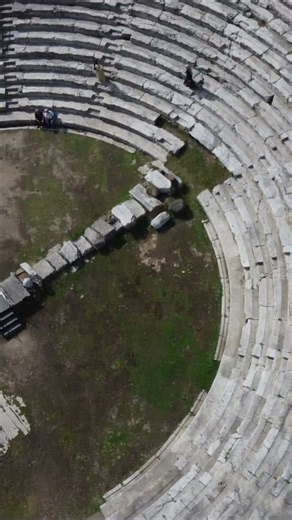Standing Tall in the Heart of History: Ancient Amphitheater! 🏛️✨ #travel