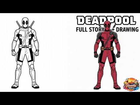 Deadpool Full Story Painting 🎭 | Hand-Drawn Art with Storytelling | Marvel Fan Art