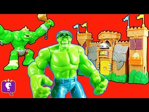 OGRE   HULK Castle BATTLE! Imaginext Toy Review of Fisher Price HobbyKidsTV - Videos For Kids