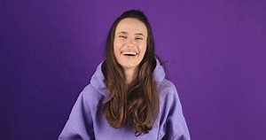 Young Excited Cheerful Funny Brunette Woman Stock Footage Video (100% Royalty-free) 3435626727 | Shutterstock