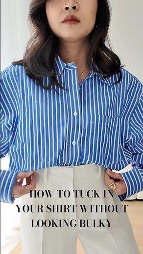 How to tuck in your shirt without the bulk #stylingtips #styling