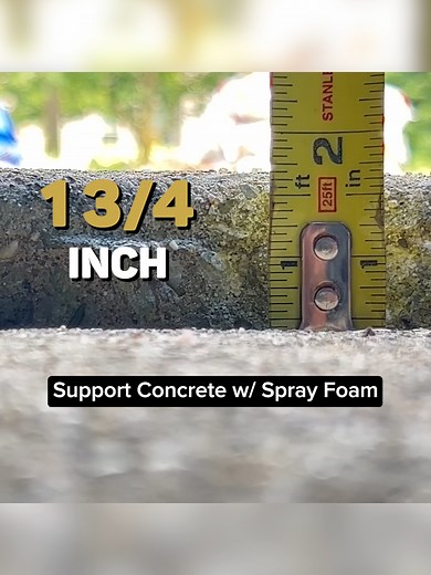 Supporting Concrete with Spray Foam