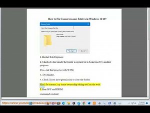 Fix Cannot rename Folders in Windows