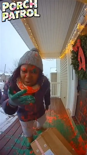 This porch pirate gets so mad 😆 #porchpirate #prank #fail #omg #screaming