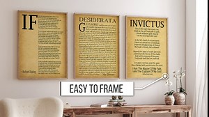 Desiderata Poem Desiderata Print Desiderata Poster Poetry Wall Art Graduation Gift Graduation Poem Student Poem Gift by Max Erhmann 1927 (24 x 36, Vintage)