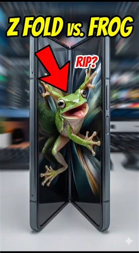 Caught on Camera: Frog vs. Folding Phone 😱📱 (Wait for it...) #shorts