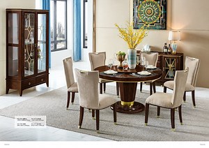 [Hot Item] Luxury European Style Wooden Furniture Hotel Dining Room Furniture Set