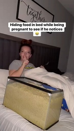5M views · 68K reactions | Hiding food in bed while being pregnant to see if he notices #couple #couplegoals #love #boyfriend #foryou #trending #viral #themacfamily | TheMacFamily | Facebook