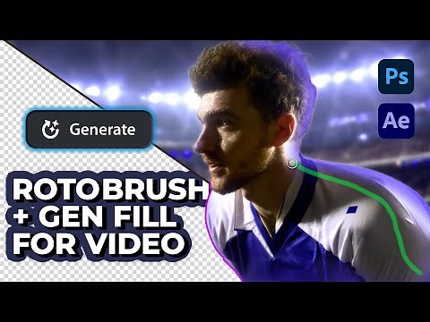 Generative Fill for Video with ROTOSCOPING | After Effects Rotobrush Tutorial