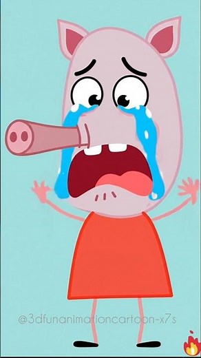 Crying Peppa Pig Family (Front view) yt shorts