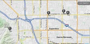 Map of Route Traveled by Shooting Suspect