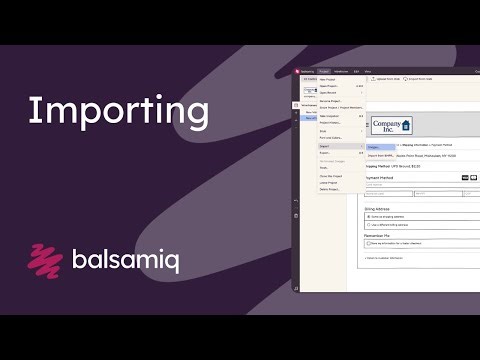 Importing in Balsamiq