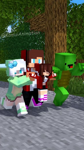 Running With Bigger And Bigger JJ's Sister - MAIZEN Minecraft Animation