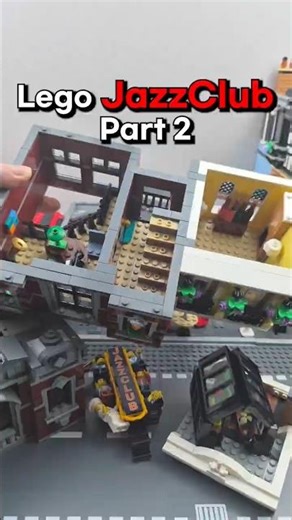 Lego Jazz Club stopmotion Part2. sewing machine. #lego #speedbuild #modular #toys