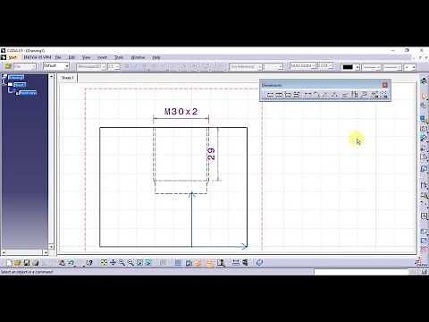 Catia Tutorial in Tamil 144 : Thread Dimensions | Dimensions | Drafting