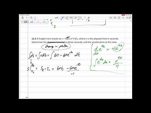 Dynamics - Particle kinematics example 2