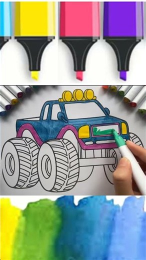 Tô màu xe tải khổng lồ cho bé - Giant Truck Coloring pages for kids