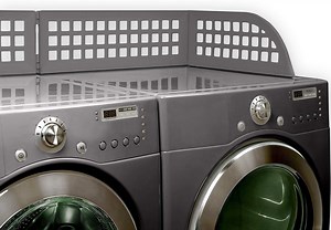 Haus Maus The Original Laundry Guard - Stop Laundry Falling Behind Washer/Dryer - Invented by a US Mom - Made in North America - Magnetic - Fits Most Front Loading Machines - Top of Fridge - Grey