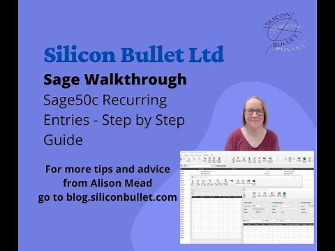 Sage50c Recurring Entries - Step by Step Guide