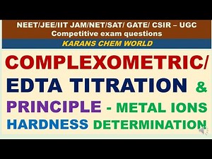 COMPLEXOMETRIC or EDTA TITRATION PRINCIPLE METAL IONS HARDNESS Estimation CHELATOMETRY Stability