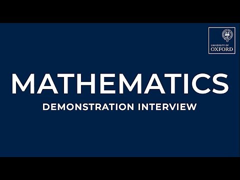 Mathematics Demonstration Interview