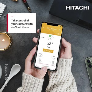 461K views · 262 reactions | If you've got your hands full, go hands free! With airCloud Home, use voice commands to control your Hitachi Residential Air Conditioner. Compatible with Google Assistant and Amazon Echo. #HitachiAir #airconditioning | Hitachi Cooling & Heating Global | Facebook