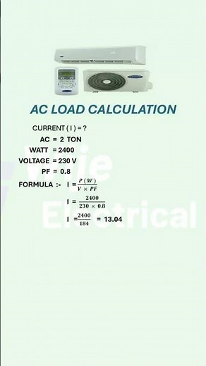 AC Load Calculation in 5 Seconds | Easy Electrical Formula