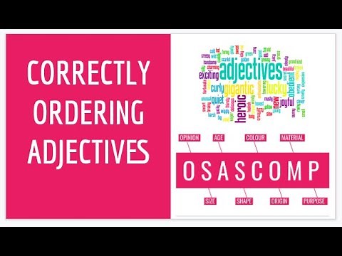 Online English - ordering adjectives OSASCOMP