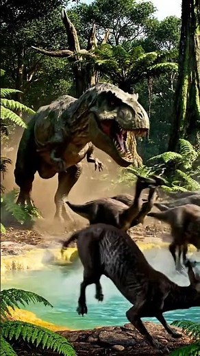 A Cornish Rex vs a powerful Woolly Rhino in a Prehistoric World