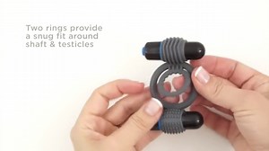 Watch Doc Johnson OptiMALE - Vibrating Double C-Ring - Two Rings, one for shaft, one for testicles - on Amazon Live