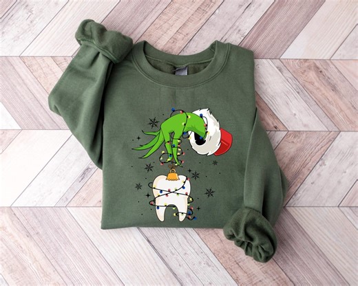 Christmas Dentist Sweatshirt, Funny Christmas Lights Tooth Crewneck, Dental Crew Shirt for Christmas, Dental Assistant Gift, Xmas Dental Tee - Etsy Canada
