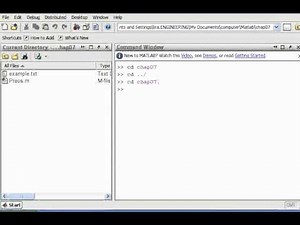 Overview of Matlab Folders - Contents and Navigation