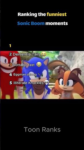 Ranking the best of Sonic Boom comedy ⚡️🦔 #sonic #ranking #funny
