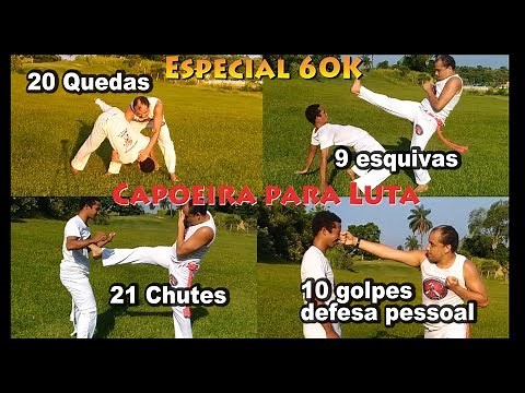 60 movimentos de capoeira para Luta (51 Golpes e 9 esquivas) - Técnicas de defesa pessoal