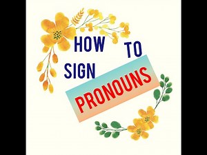 #KSL HOW TO SIGN PRONOUNS