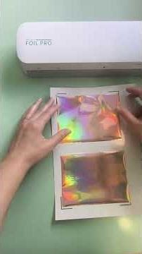 Foil & Cut Stickers with Foil Pro + Cricut #craftshorts #stickermaking