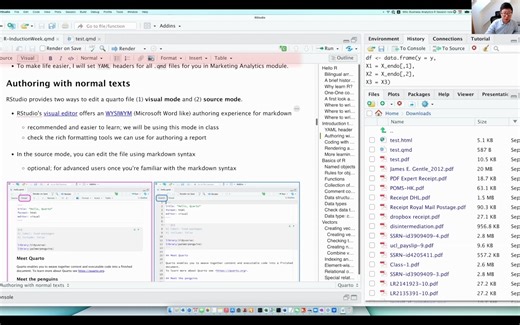 R编程基础: 2 - Introduction to Quarto in RStudio (英文教学)