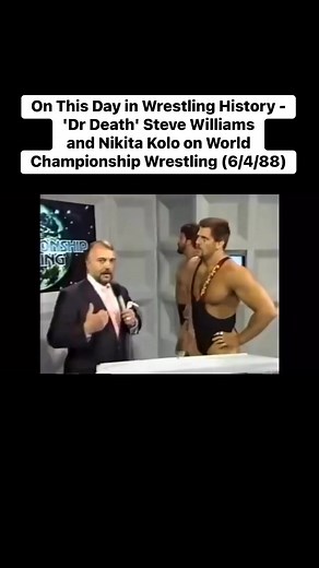 33K views · 703 reactions | On This Day in Wrestling History - 'Dr Death' Steve Williams and Nikita Koloff 37 years ago today on World Championship Wrestling (6/4/88) | NWA Wrestling Memories | Facebook