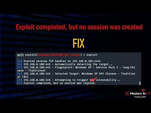 [Solve] Exploit completed but no session was created | Metasploit Framework Error Fix in Hindi