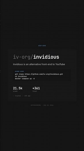 Run a Self-Hosted Video Front End - Invidious #github #opensource #coding #ai #developers #shorts
