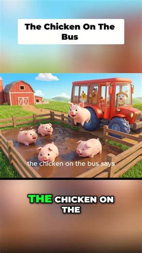 watch full video : https://youtu.be/KhebFwrckxA The chicken on the bus goes cluck cluck! All through the farm! Then the bus stops and the chicken hops down! #KidsSongs #NurseryRhymes #ChickenOnTheBus #FarmLife #SingAlong