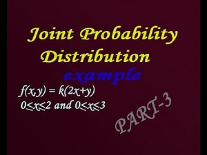 Joint probability distribution for discrete random variable interesting example(PART-3)