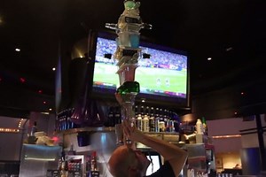 Vegas Stripped: Pro flair bartender turns drink serving into show — VIDEO