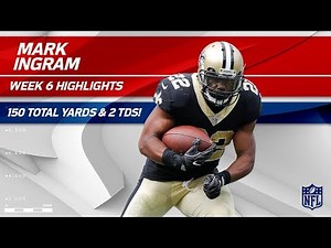 Mark Ingram's Amazing Day w/ 150 Total Yards & 2 TDs! | Lions vs. Saints | Wk 6 Player Highlights