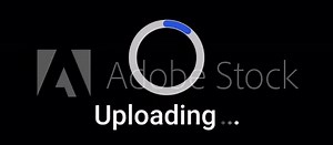 Uploading progress bar computer screen animation loop isolated on black background with blue progress update screen indicator in 4K. Computer loading screen