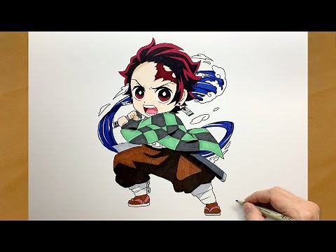 How to draw Chibi Tanjirou Kamado from Demon Slayer | Kimetsu no Yaiba | step by step | draw anime