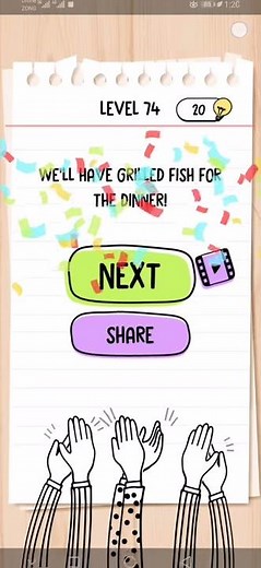 Brain test Level 74 help the fisherman catch the fish Walkthrough