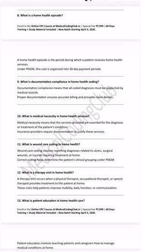 Home Health coding Basic guide #medicalcoding #medicalbilling #cpcexam #homehealthcoding